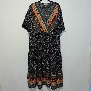 Keluummi Women’s Lightweight Short Sleeve Boho Maxi Dress 
S10